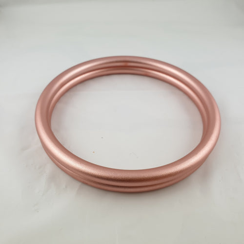 Matte Pink Rose Gold Aluminium Sling Rings